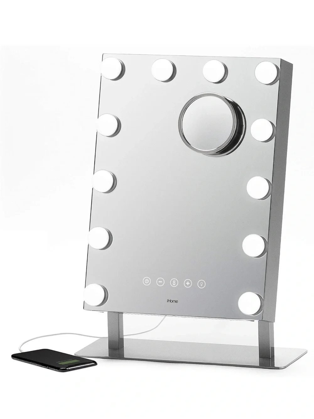 iHome iCVBT15SN Hollywood Pro Vanity Mirror w/ Built in Speakers & Bluetooth NWT